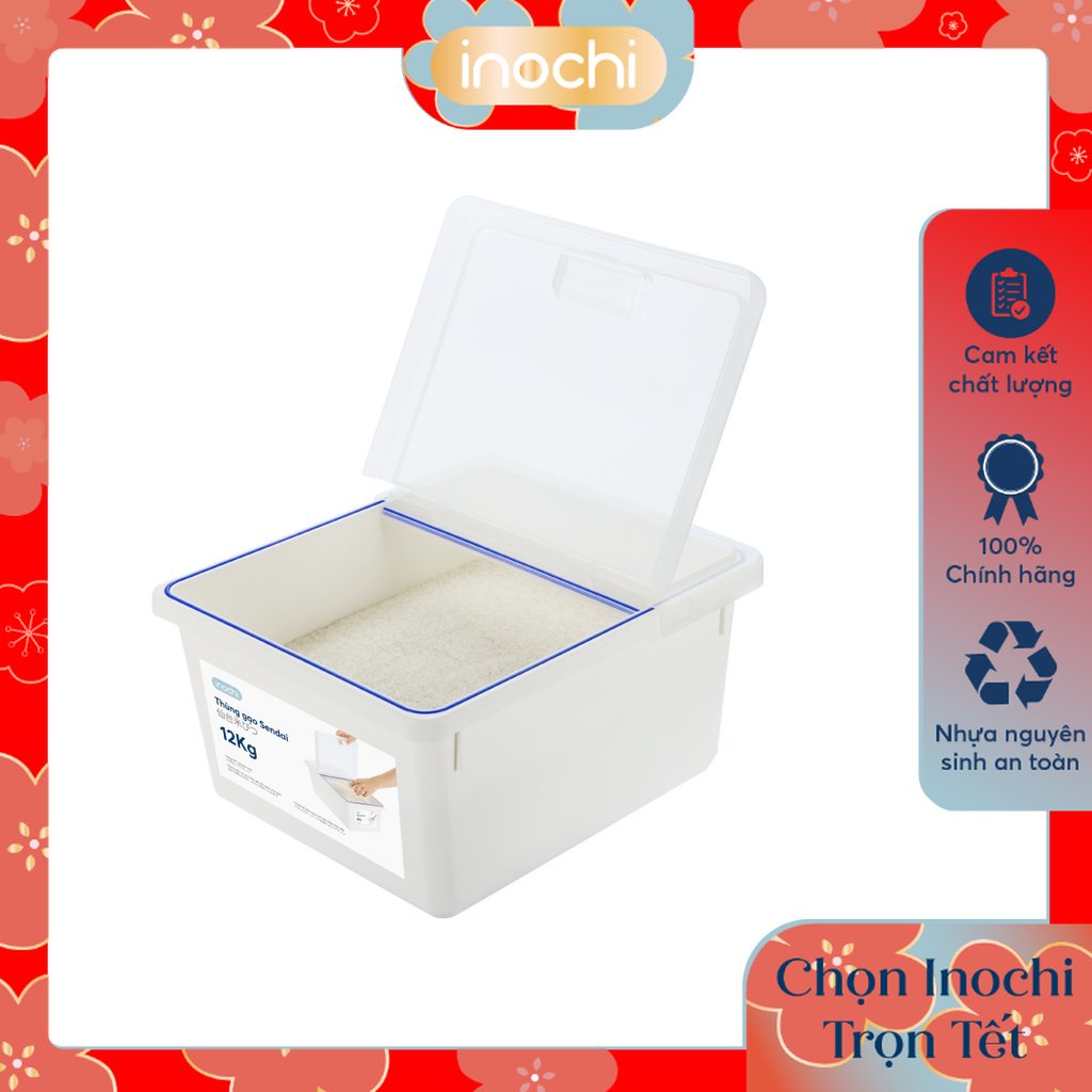 [LIFEMC11M2ADP -12% đơn 250K] Thùng gạo Inochi - Sendai 12kg