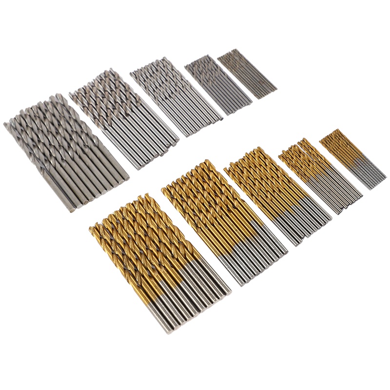 Bộ 100 Mũi Khoan Xoắn Tốc Độ Cao Bằng Thép Titan Dùng Khoan Gỗ / Nhựa / Kim Loại