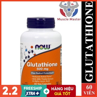 Viên Uống Hỗ Trợ Trắng Da Glutathione Now 500mg Chính Hãng 100%