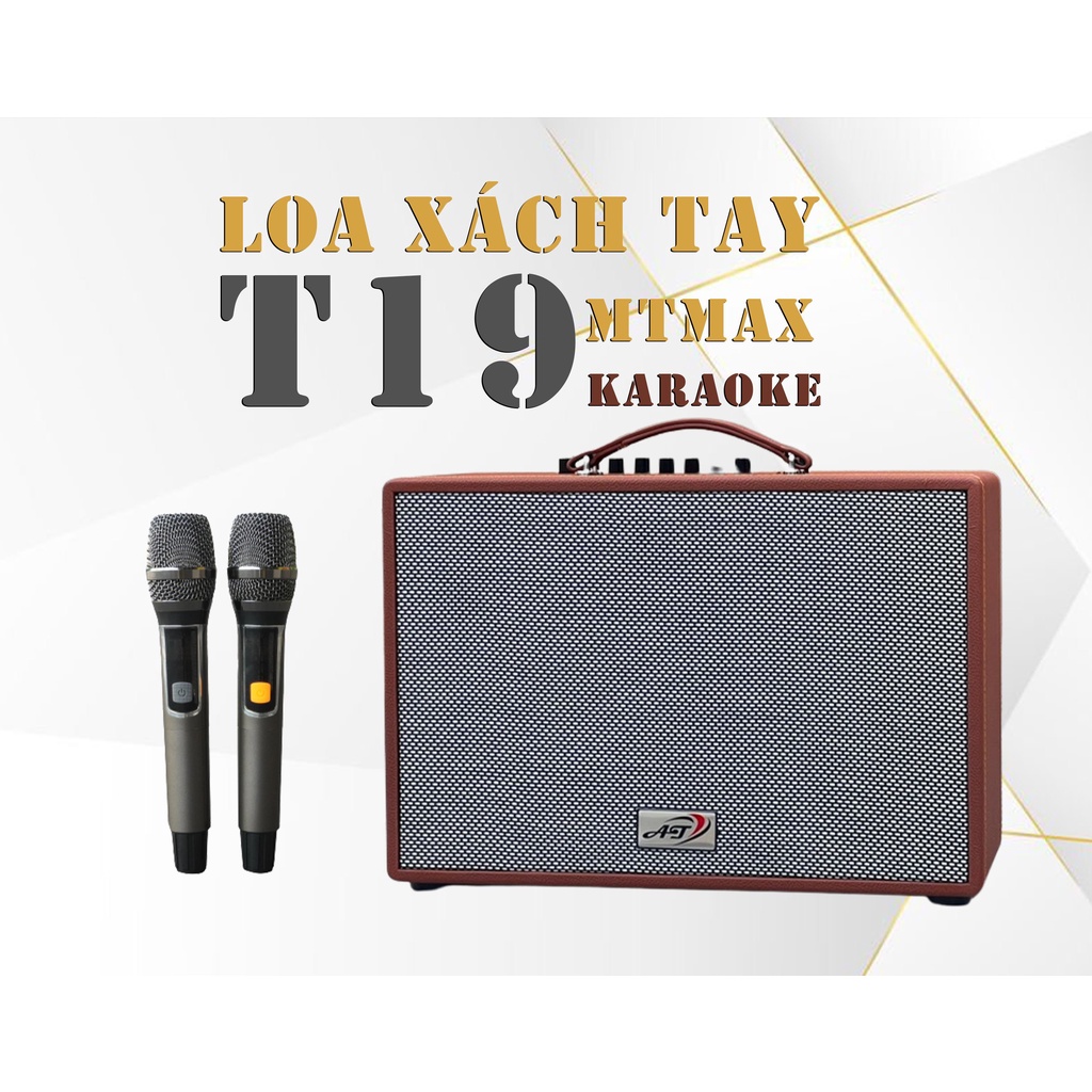 Loa kéo xách tay T19 tặng kèm 2 micro không dây UHF bass 25 âm siêu trầm. Có thể dễ dàng kết nối Bluetooth, USB, thẻ SD