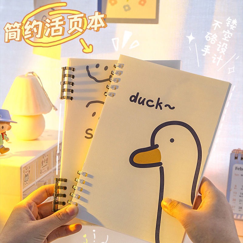 Sổ Còng Nhựa Hình Vịt Size A5, B5 Có Thể Refill Giấy