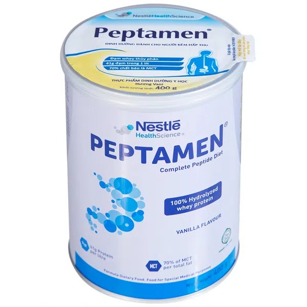Sữa Peptamen Hãng Nestle dinh dưỡng chuyên biệt người tiêu hóa kém, ung thư, phẫu thuật, suy nhược hộp 400g