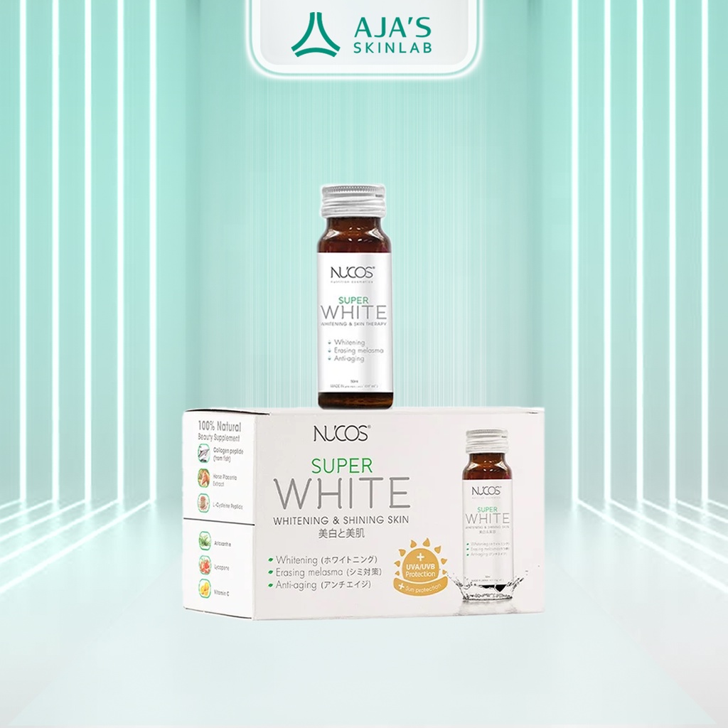 Collagen trắng da mờ thâm nám Nucos Super White 50ml x 10 chai