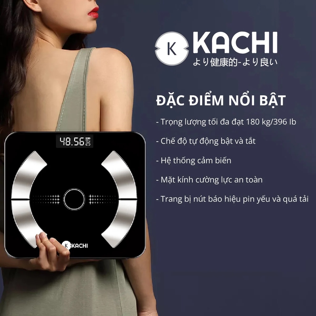 Cân thông minh phân tích các chỉ số cơ thể Kachi MK223 - Airbike Việt Nam phân phối chính hãng