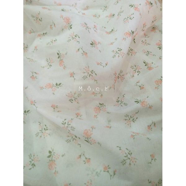 Tơ sống hoa nhí vintage