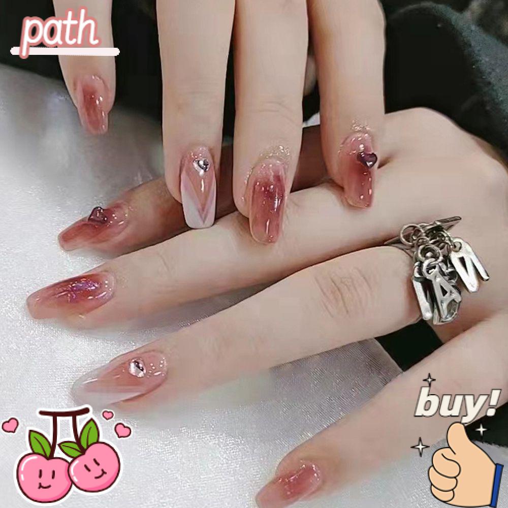 Hộp 24 Móng Tay Giả Che Phủ Toàn Diện Lấp Lánh