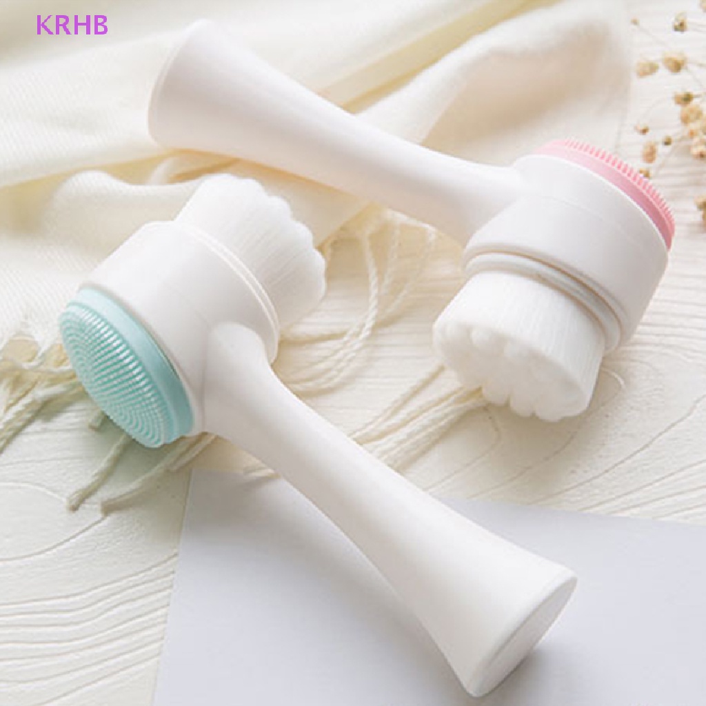 Máy Rửa Mặt Silicone Hai Mặt Chăm Sóc Da Mặt