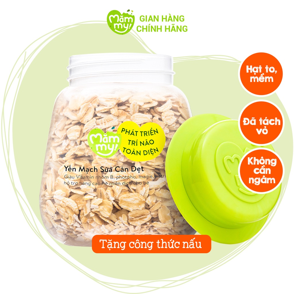 Yến Mạch Sữa Hữu Cơ Loại 1 - Dẻo Mịn Sánh Cho Bé Ăn Dặm - Mămmy 80g