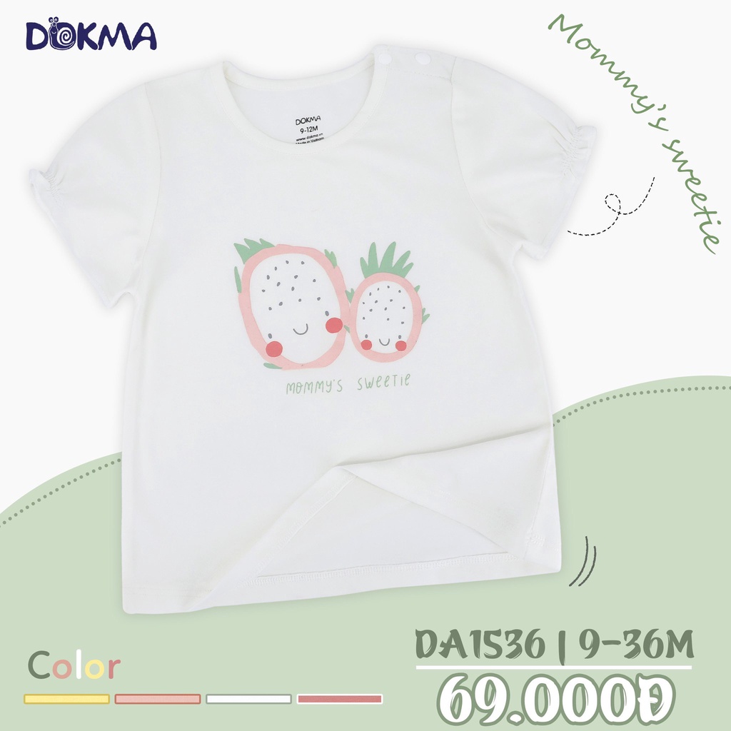 🌶 🌶 🌶 Áo cộc tay bé gái Dokma mềm, mát cho bé trai DA 1536