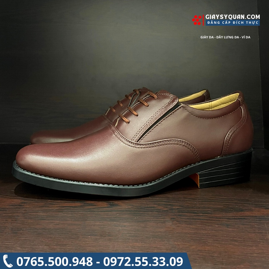 GIÀY DA NAM CÔNG SỞ ASECO 32 535 NÂU