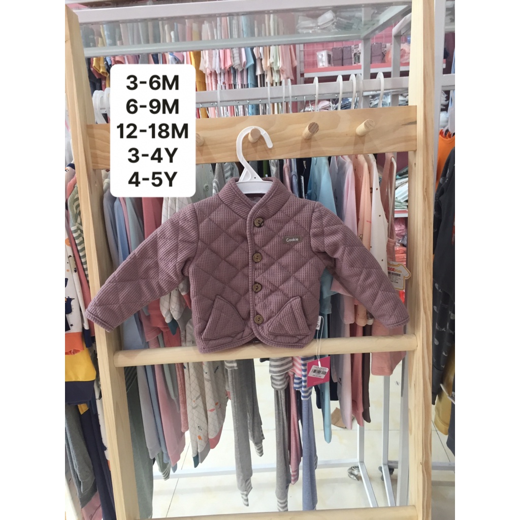 Cookie Áo khoác nỉ chần bông cho bé