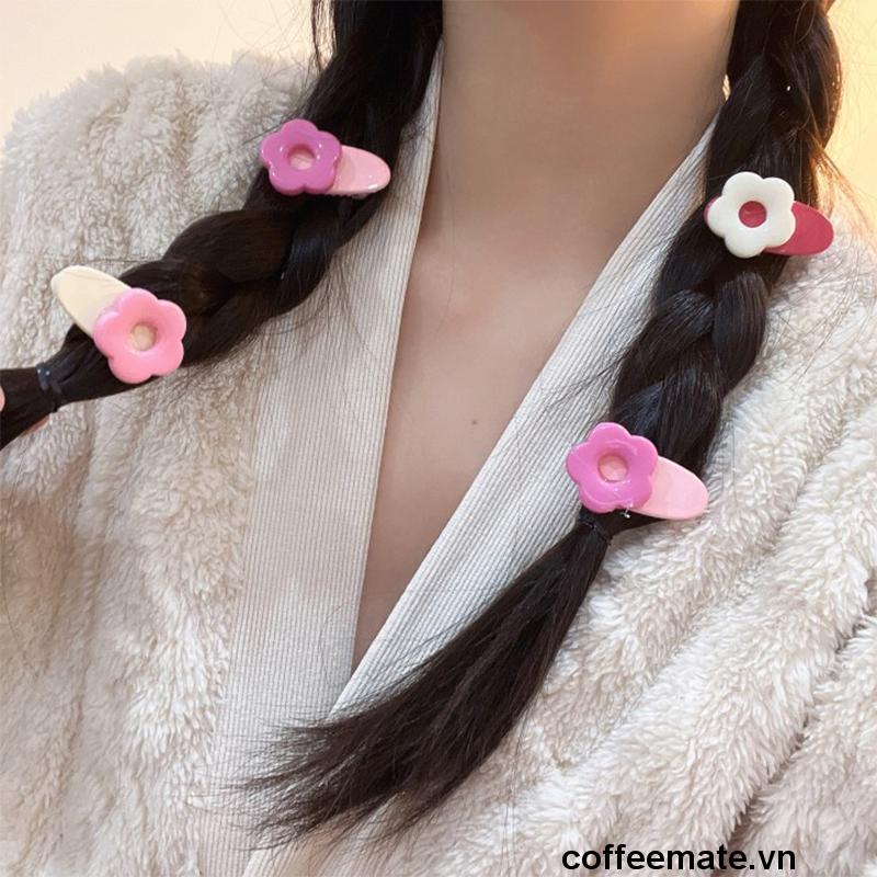 【coffeemate】⚡Kẹp Tóc Hình Hoa Màu Macaron Xinh Xắn Thời Trang 2023