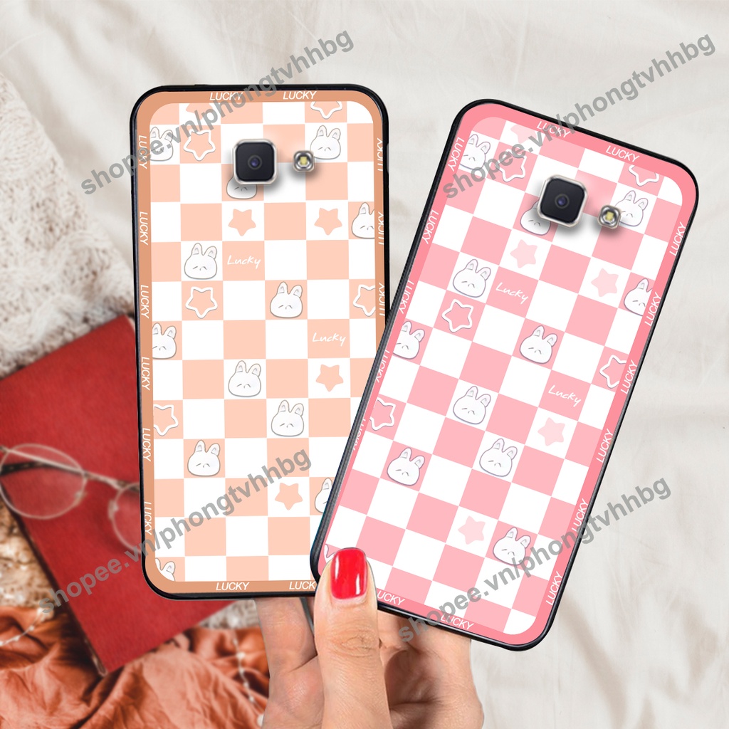 Ốp lưng Samsung J4 Plus / J4 Core / J4+ caro mẫu hoa trắng đen cực đẹp cute giá rẻ
