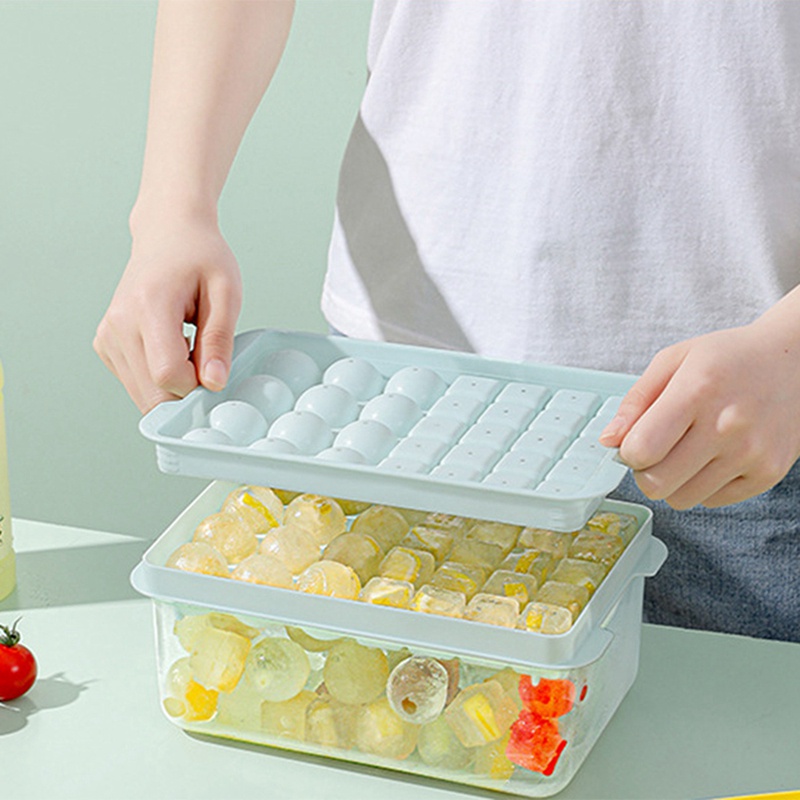 1 Bộ Khuôn Silicone Làm Đá 32 Ngăn An Toàn