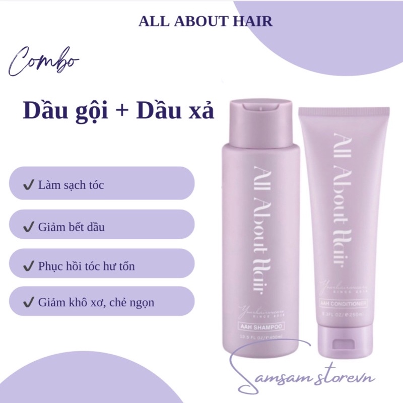 COMBO GỘI + XẢ ALL ABOUT HAIR - | TẶNG KÈM QUÀ 🎁 |