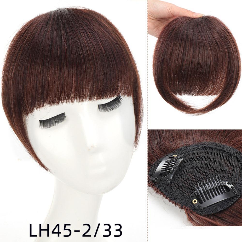 LOMBARD Bộ Tóc Giả Ngắn Mái Ngang 3D Bằng Sợi Bông Chịu Nhiệt Tốt Cho Nữ