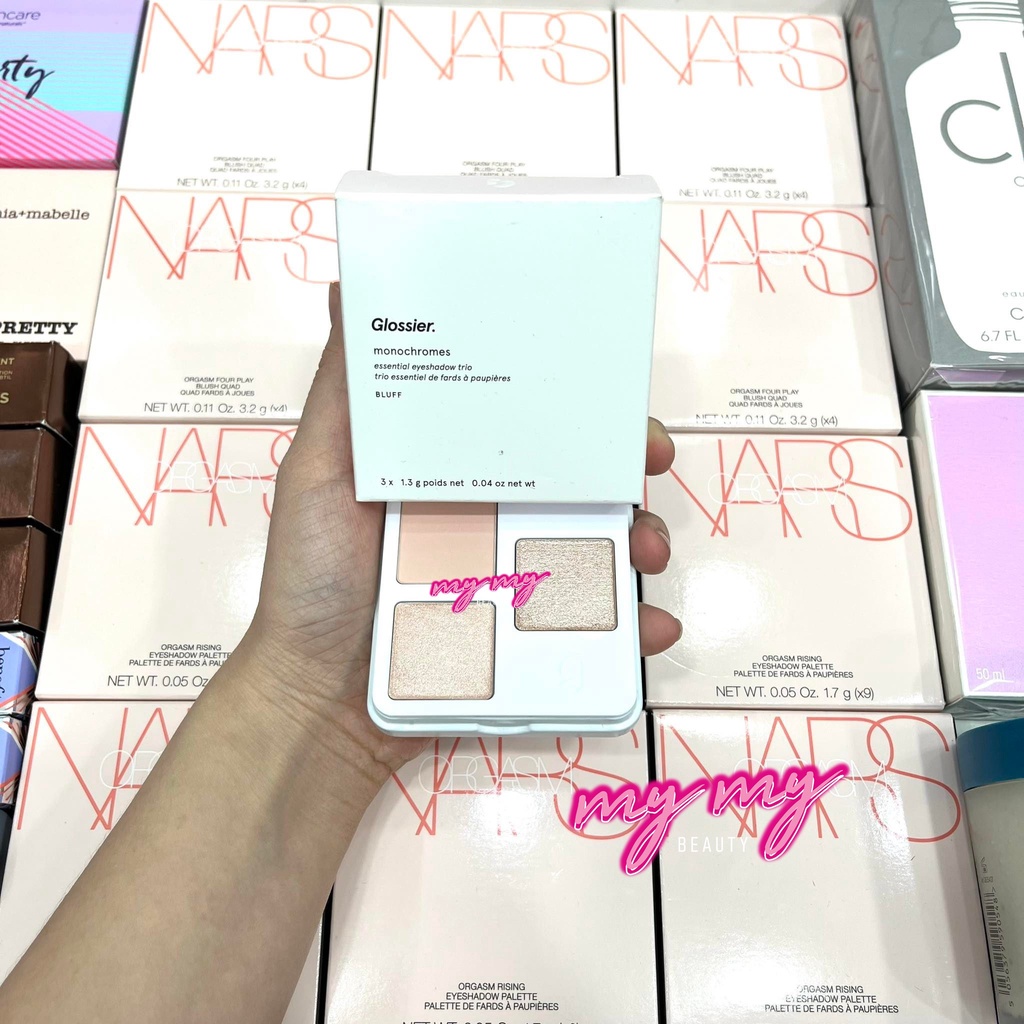 Glossier - Phấn Mắt 3 Ô Glossier Monochromes Essential Eyeshadow Trio 1.3gx3