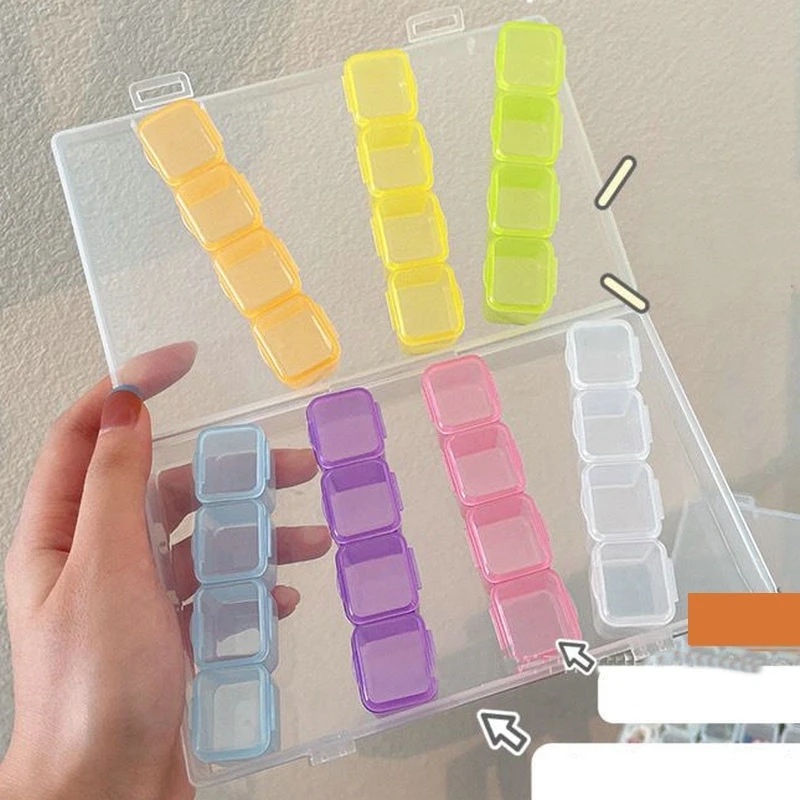 Hộp Đựng Trang Sức 28 Ngăn Mini Bằng Nhựa Có Thể Tháo Rời