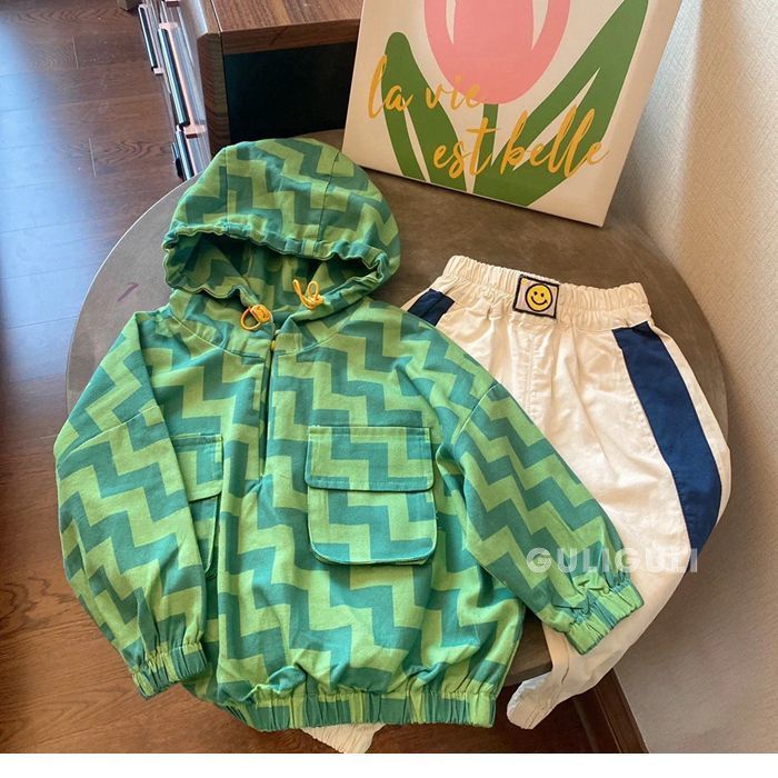 Áo Khoác Có Mũ Trùm Phối Màu Tương Phản Thời Trang Mùa Thu Hàn Quốc 2022 Dành Cho Bé Trai