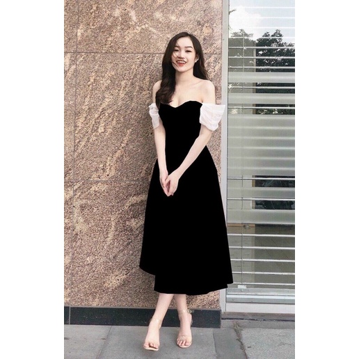 Váy đen sẻ tà dự tiệc sang chảnh-hàng cao cấp loại 1-đầm maxi sẻ tà du lịch biển mùa hè siêu xinh