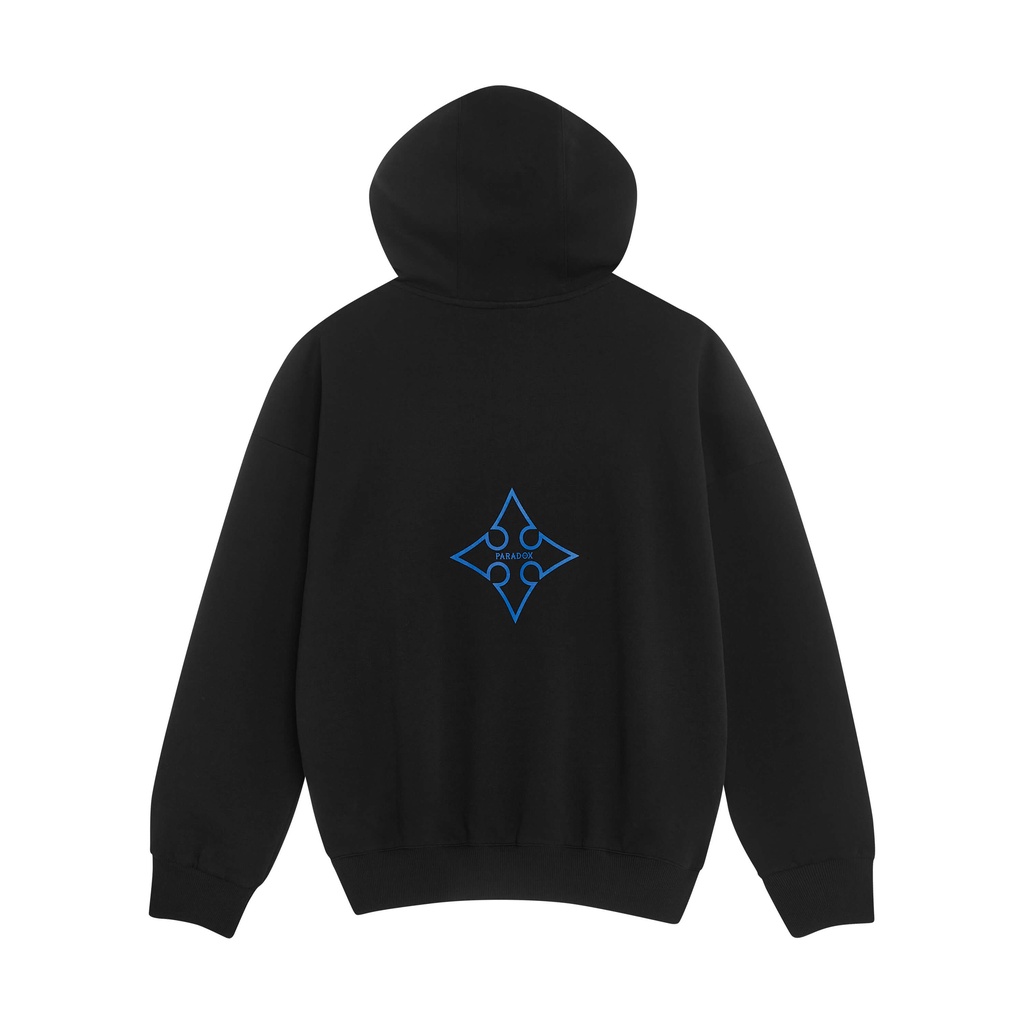 Áo hoodie Paradox SPRIGHTLY EMBROIDERY HOODIE - Đen