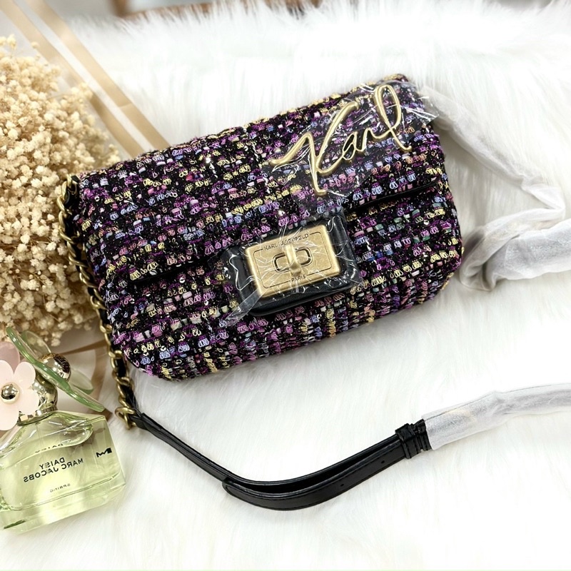 📛RẺ VÔ ĐỊCH📛TÚI KARL LA NỮ KIM TUYẾN SIÊU ĐẸP