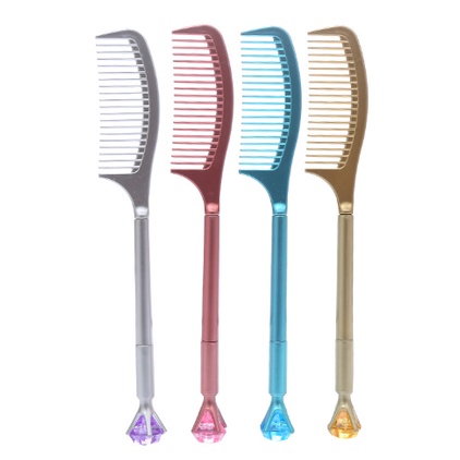 Bút Bi Viết Tạo Hình Chiếc Lược Kim Cương Siêu Độc Đáo - Bút Bi Viết Văn Phong Mực Đen