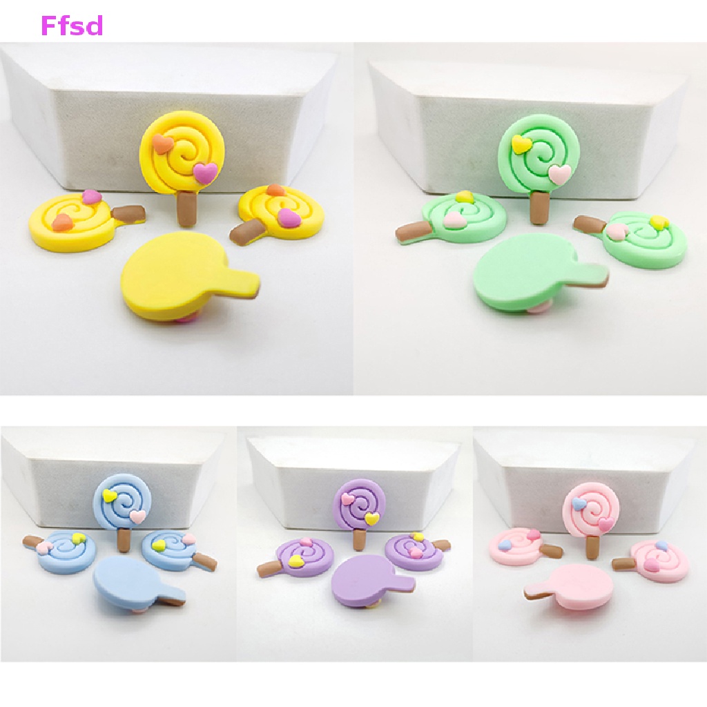 {Ffsd} Set 10 Kẹp Tóc Nhựa Resin Mini Hình Trái Tim Dễ Thương Làm Quà Tặng DIY