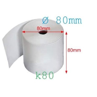 Combo 10 cuộn giấy in hóa đơn nhiệt k80*80mm, giấy in bill k80