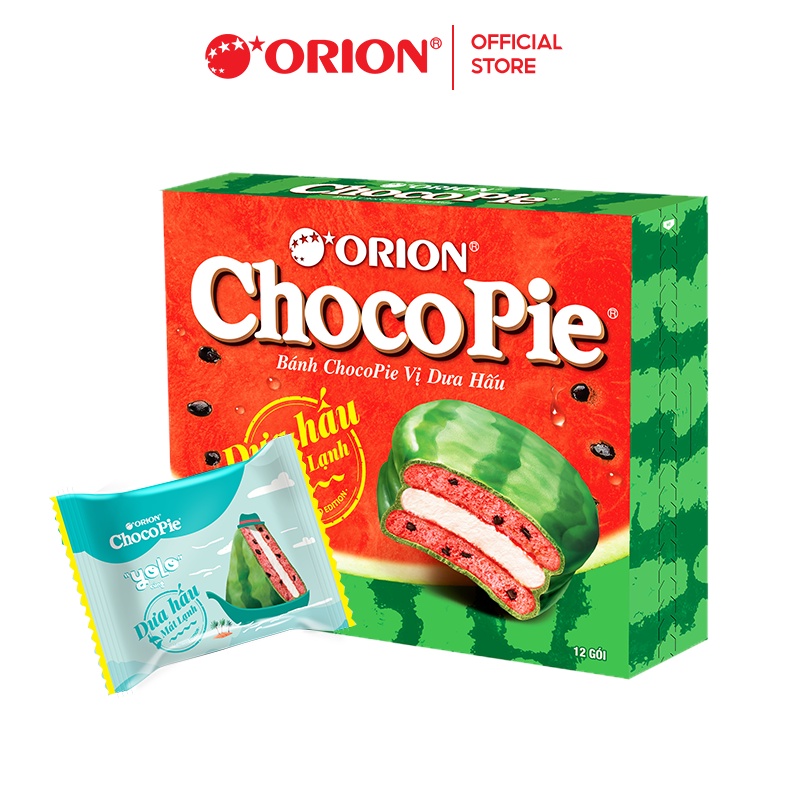 Hộp 12 gói bánh Orion ChocoPie Dưa Hấu (372g)