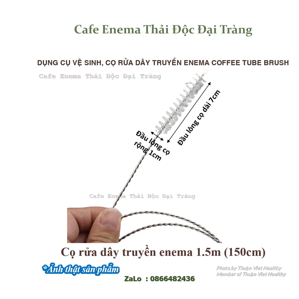 Dụng cụ vệ sinh enema, cọ rửa dây enema để vệ sinh dây truyền trong thải độc cà phê, coffee enema tube brush