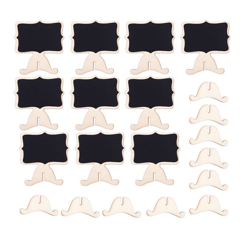 Set 10 Bảng Đen Viết Phấn Mini Bằng Gỗ Dùng Để Trang Trí Tiệc Cưới