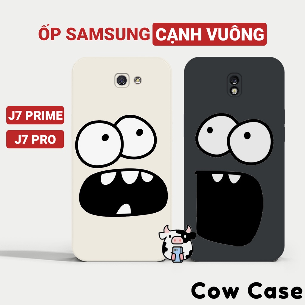 Ốp lưng Samsung J7 Prime, J7 Pro cạnh vuông Cowcase | Vỏ điện thoại SS galaxy bảo vệ camera toàn diện BC8