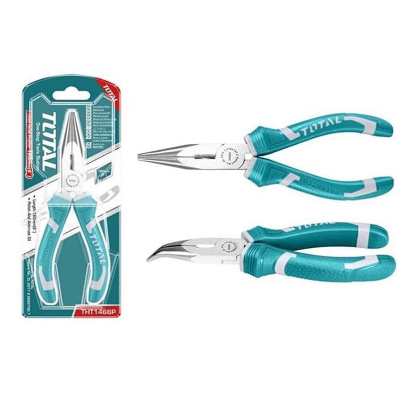 ĐỒ NGHỀ TOTAL Kềm mũi nhọn mỏ cong 6”/160mm THT1466P