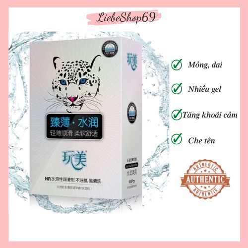 Bao cao su siêu mỏng BCS Con báo Hộp 100 chiếc ôm khít nhiều nước bôi trơn kéo dài thời gian Men.69