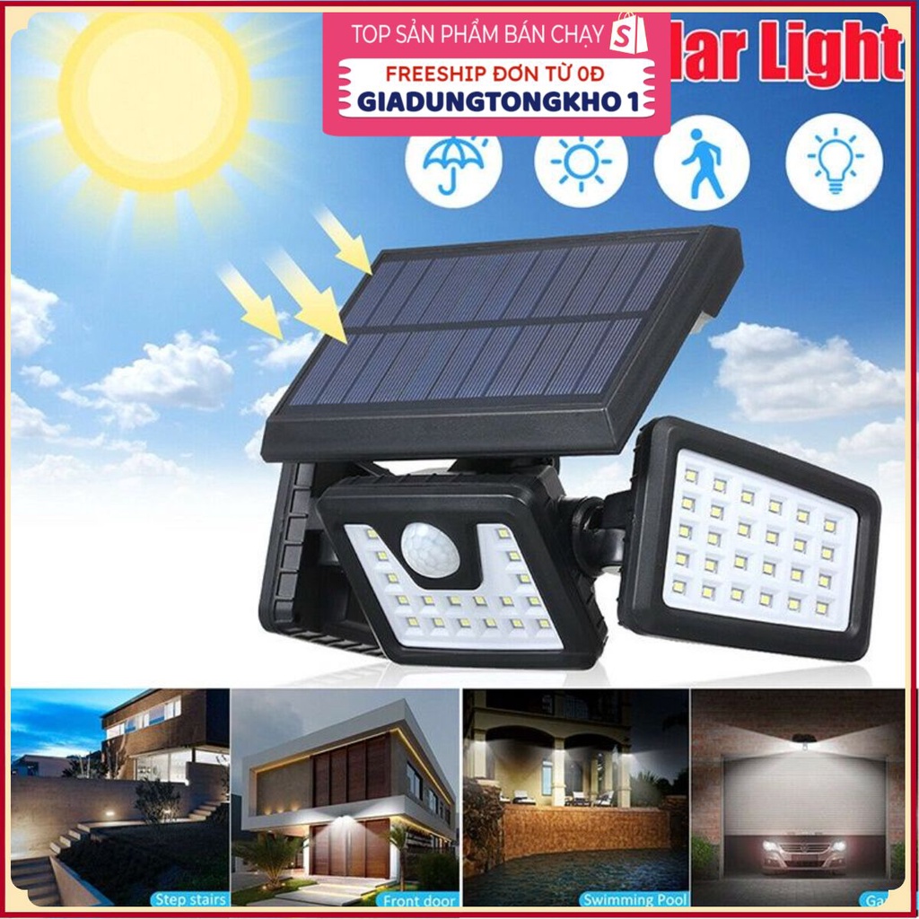 PVN43961 Đèn Năng Lượng Mặt Trời SOLAR 753FT Với 3 Bóng 74 Led Có Cảm Biến Chuyển Động Giá Rẻ