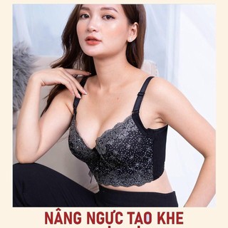 Áo ngực nâng ngực đệm mỏng có gọng nâng đẩy tạo khe tự nhiên,Áo lót bra corset định hình bản to che phủ mỡ lưng Loại 1