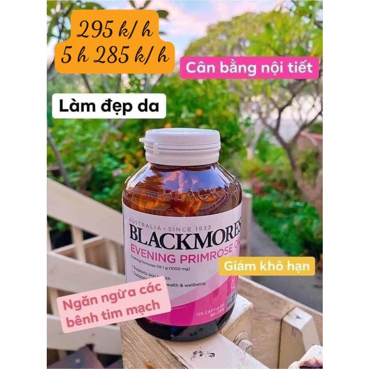 Tinh dầu hoa anh thảo Blackmores Evening Primrose Oil Úc lọ thuỷ tinh 125 viên