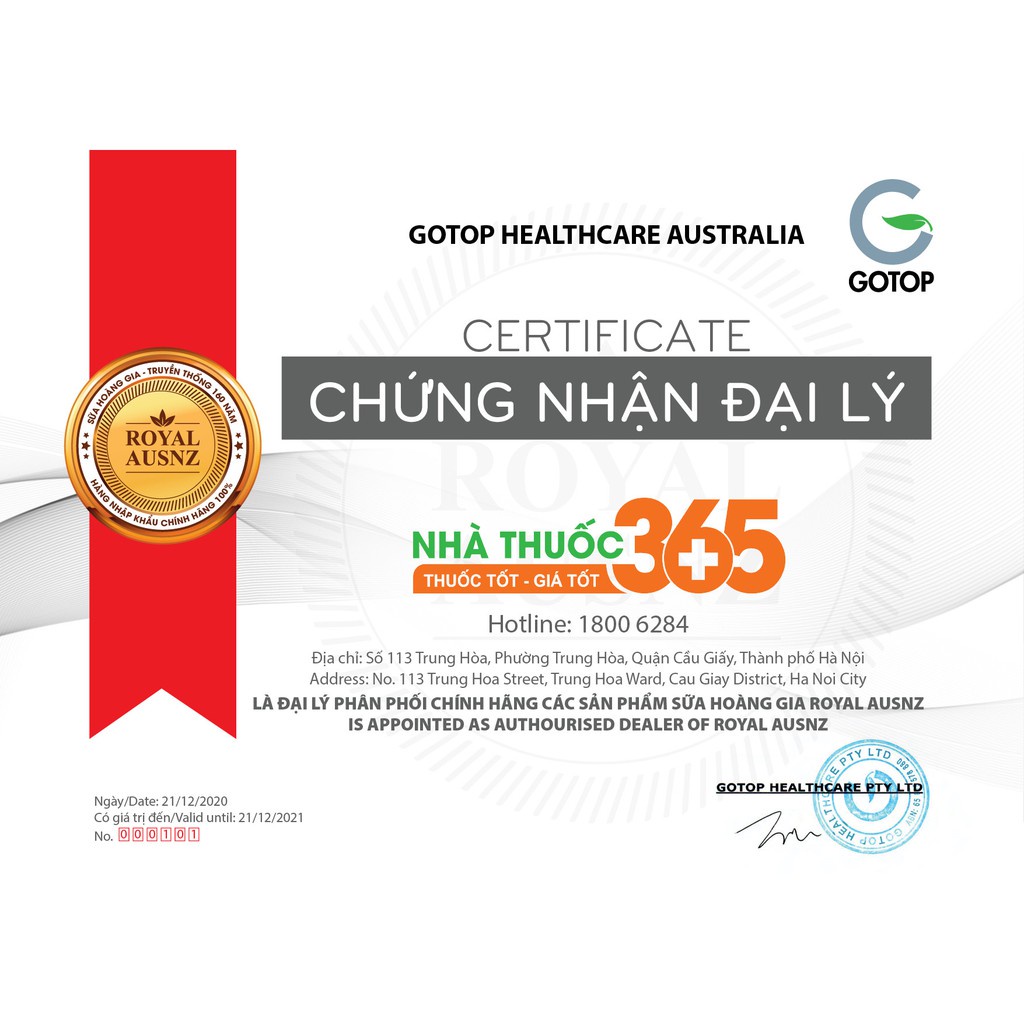Sữa Bột Hoàng Gia Úc Premium Gold Số 1 Bổ Sung Vitamin, Khoáng Chất Cho Trẻ ROYAL AUSNZ