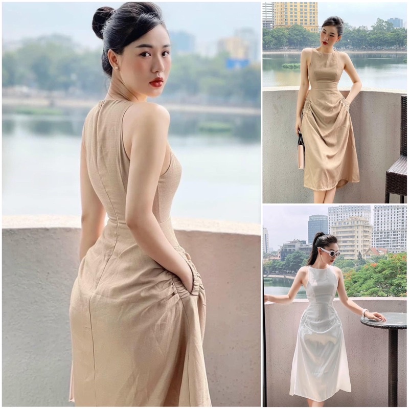 Đầm nữ - Váy lụa hàn váy công sở sang chảnh hết nấc !!