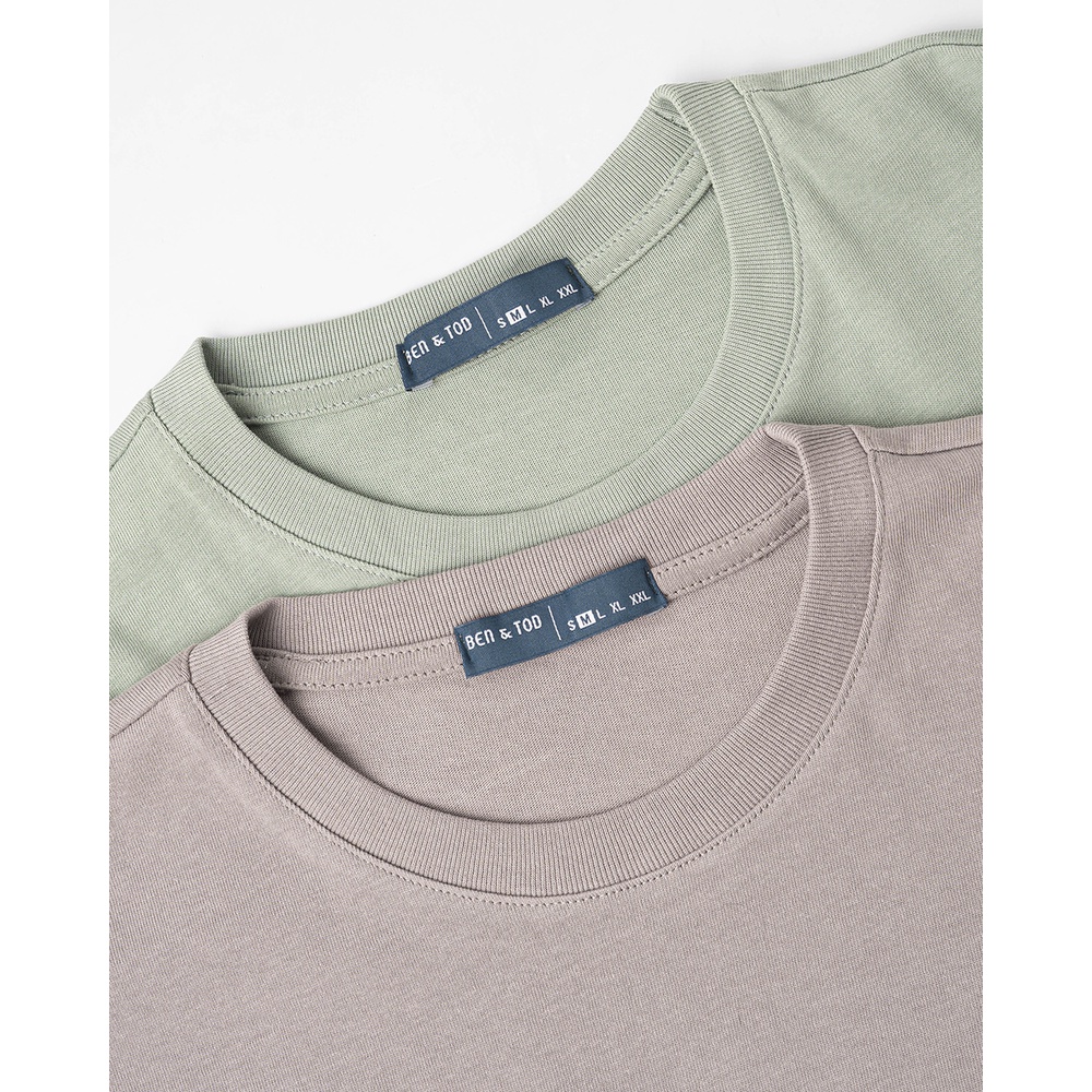 Áo thun nam cổ tròn BEN &amp; TOD O1210BB150 vải cotton, trẻ trung, thanh lịch, đơn giản, basic, cao cấp