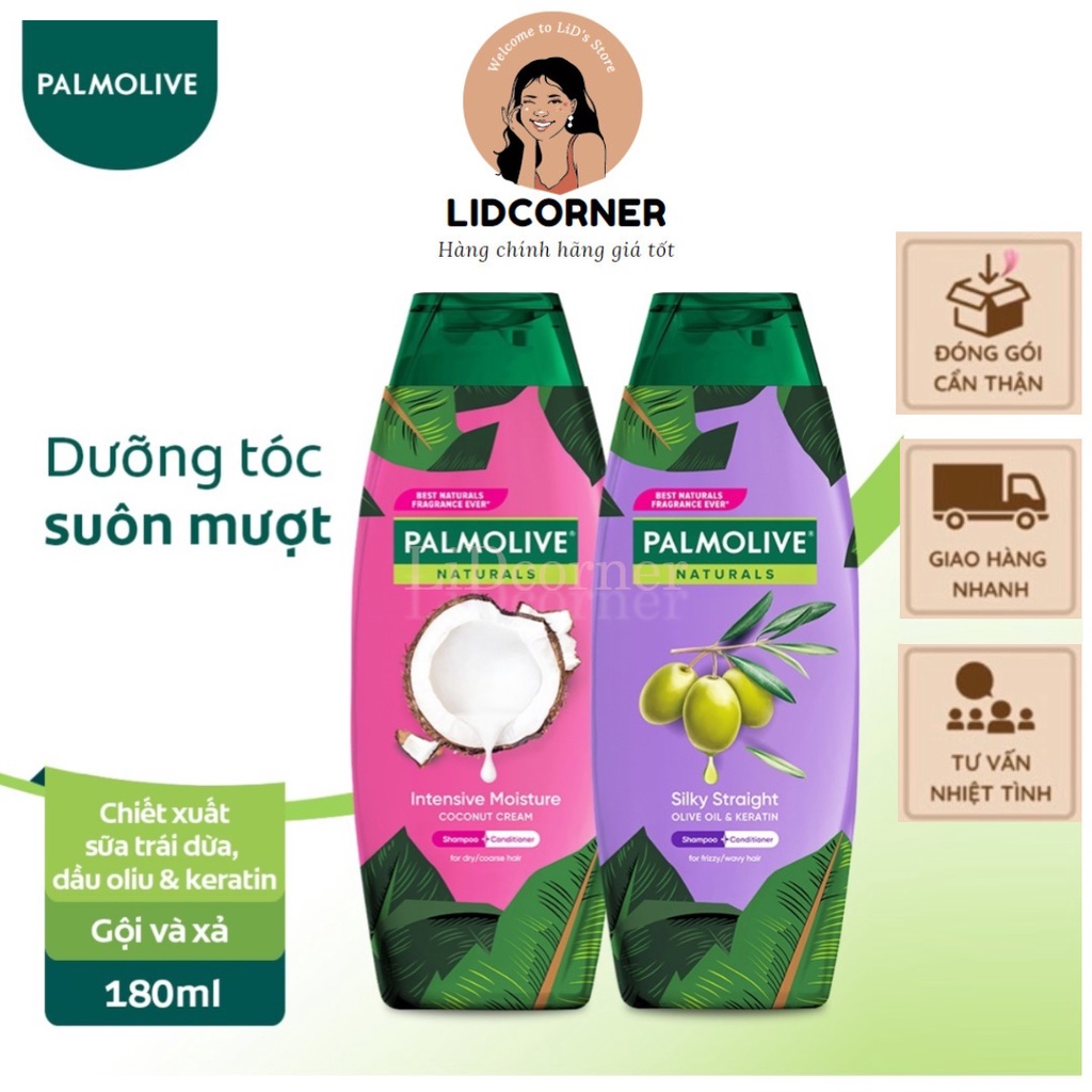 Dầu gội xả 2in1 Palmolive thiên nhiên 180ml