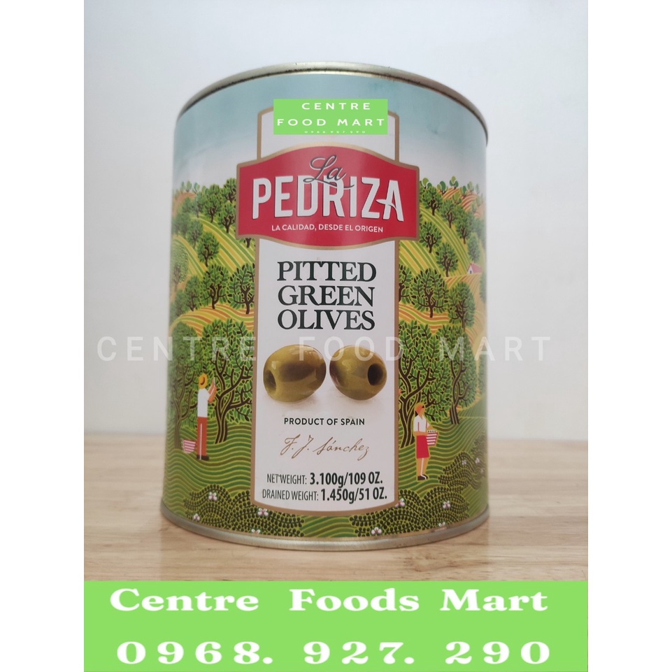 Quả Oliu Đen Không Hạt Nhập Khẩu Từ Tây Ban Nha hiệu La Pedriza Hộp 3kg