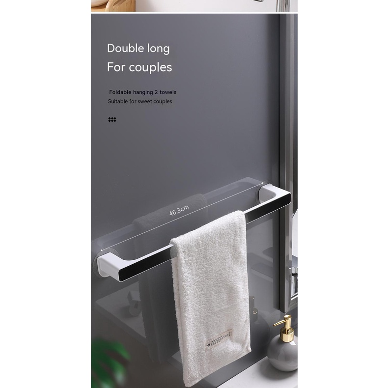 Giá Treo Khăn Gắn Tường Không Cần Khoan Tiện Dụng Cho Nhà Bếp / Nhà Tắm