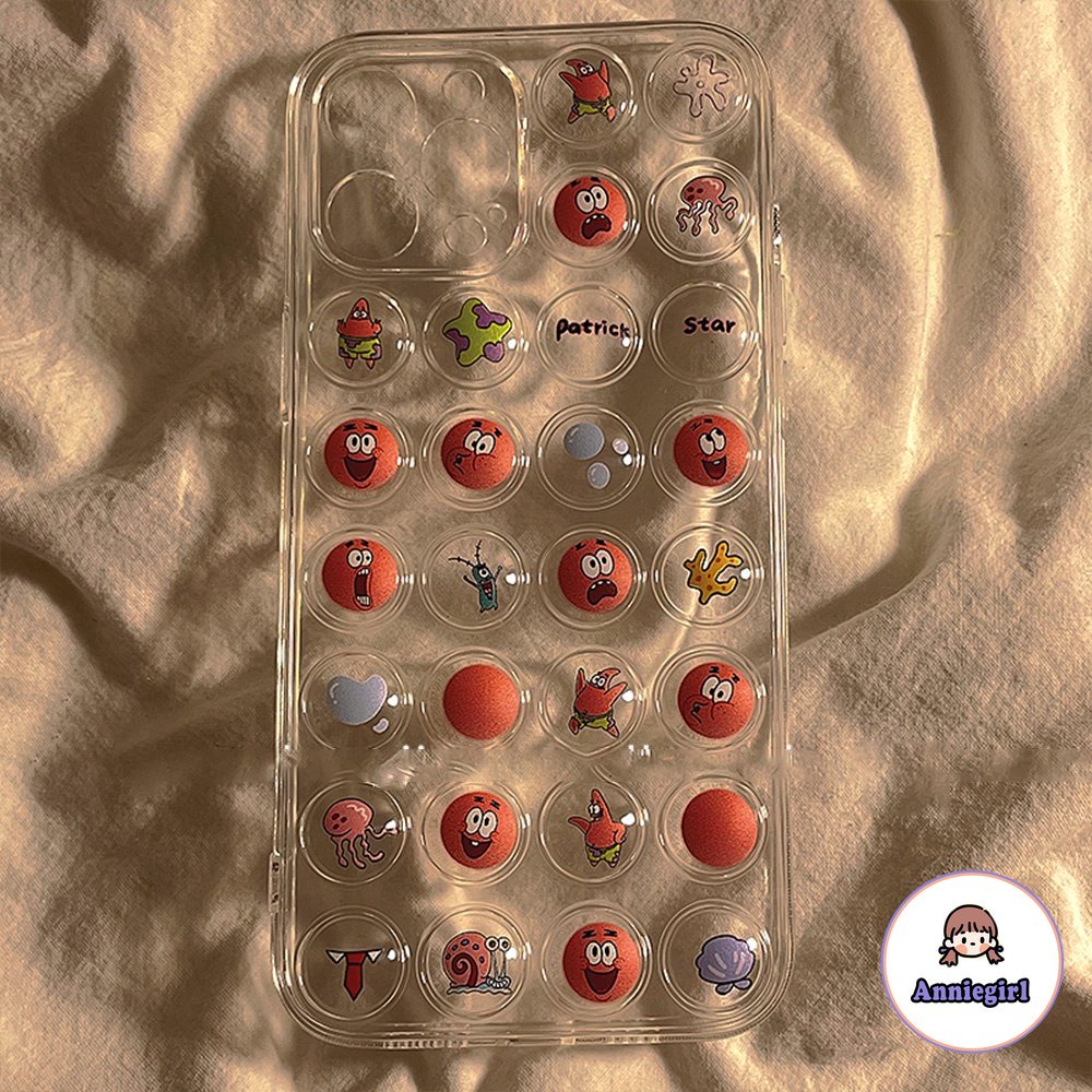 Ốp Điện Thoại TPU Dẻo Họa Tiết Hoạt Hình Sponge Bob Patrick 3D Dễ Thương Cho IPhone 14 13 12 11 Pro Max