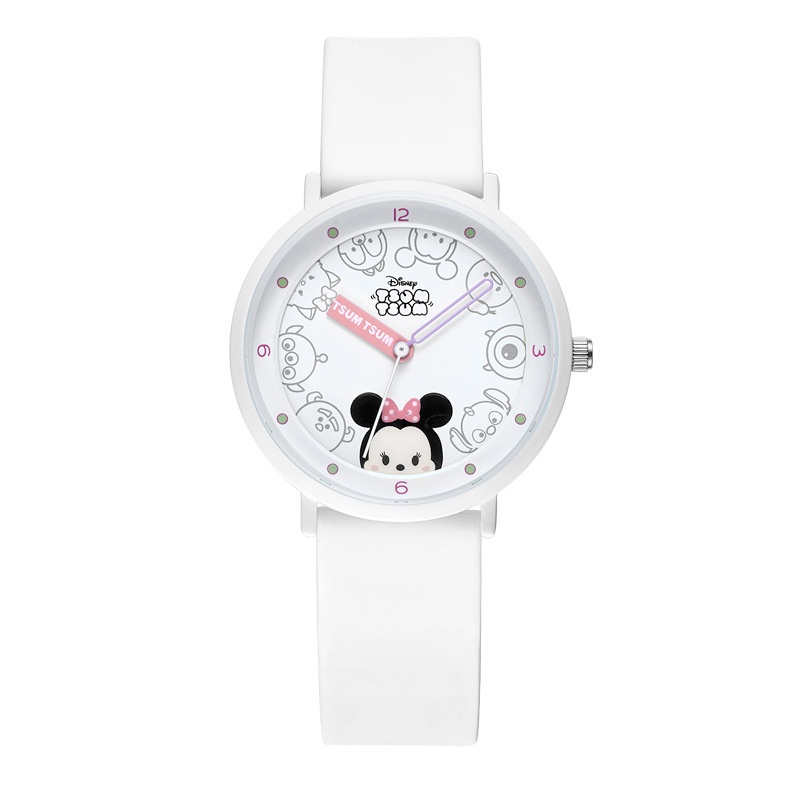 Đồng Hồ Đeo Tay Hoạt Hình Disney Dây Silicone Chống Nước Dành Cho Học Sinh Tuổi Teen
