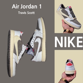 （Sản phẩm chính hãng)Giày thể thao nam nữ giày Nike Travis Scott x Air Jordan 1 Low OG SP TS