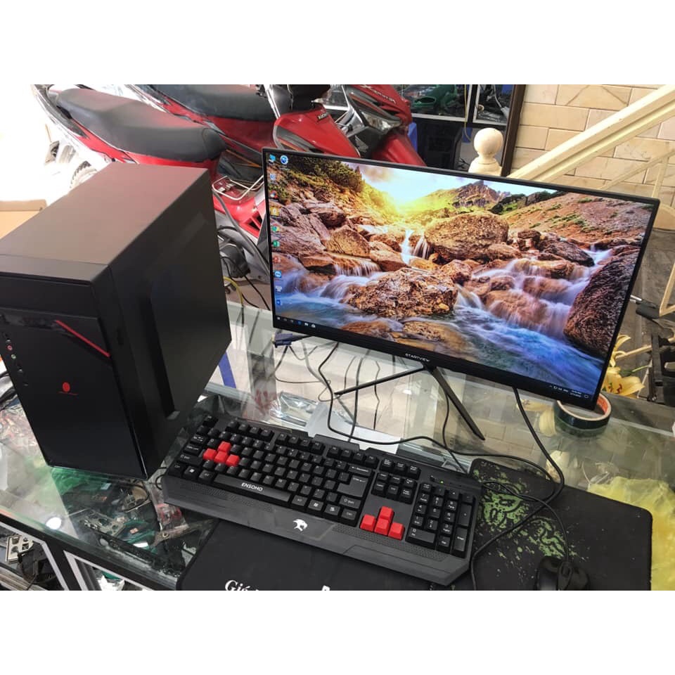 Case máy tính chơi game cấu hình i3 - 3220 Ram 8 Card GTX 750 sử dụng văn phòng thiết kế chơi game cày coin chạy tool