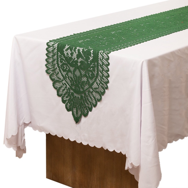Khăn Trải Bàn Trang Trí Tiệc Cưới Phối Ren Phong Cách Giáng Sinh Mới