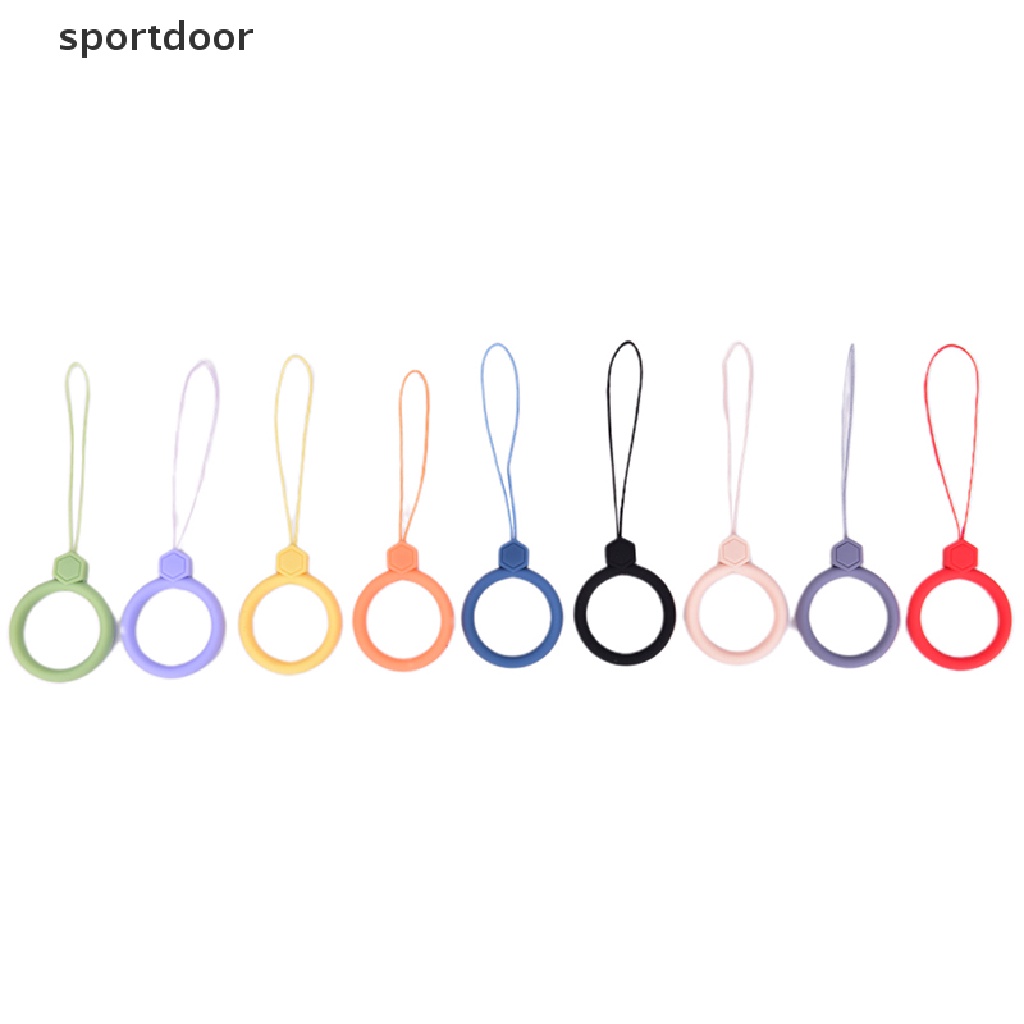 [sportoutdoor] Dây Đeo Điện Thoại Ngắn Bằng Silicon Có Vòng Nhẫn Đeo Ngón Tay Chống Thất Lạc Phổ Biến [out
